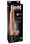Real Feel Deluxe No. 12 Wallbanger Vibrating Dildo With Balls Waterproof 12in - Flesh