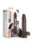 Dr. Skin Platinum Collection Silicone Dr. Murphy Rechargeable Thrusting Dildo With Remote Control 8in - Chocolate